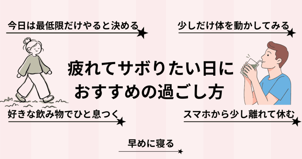 飲み物を飲んでリラックスする男性のイラスト